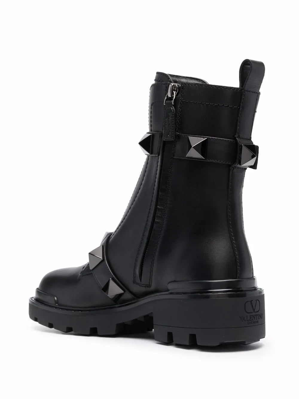 Valentino Roman Stud 40Mm Biker Boots