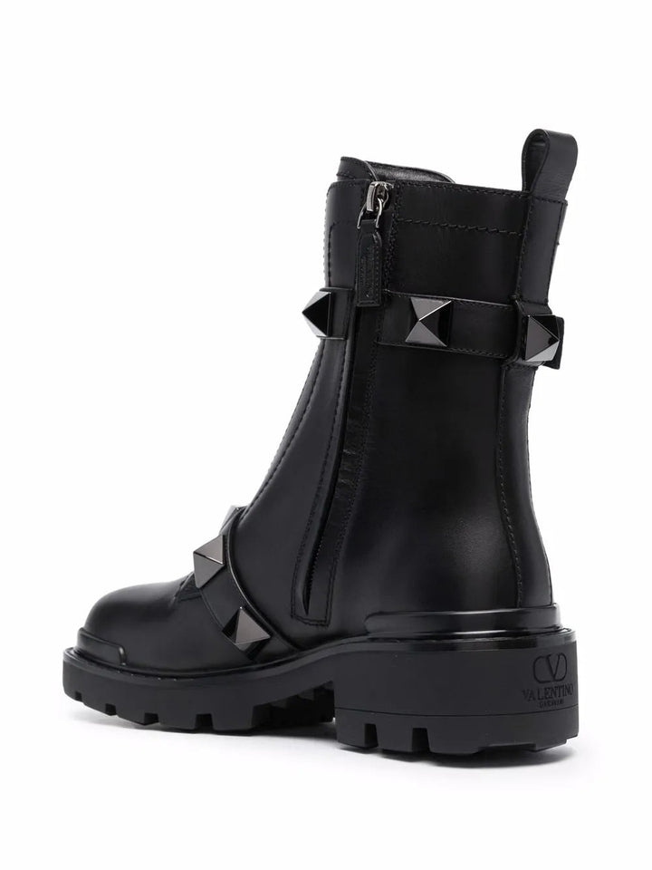 Valentino Roman Stud 40Mm Biker Boots