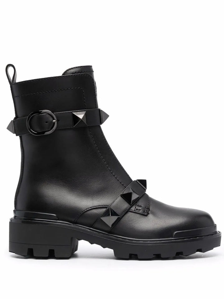 Valentino Roman Stud 40Mm Biker Boots