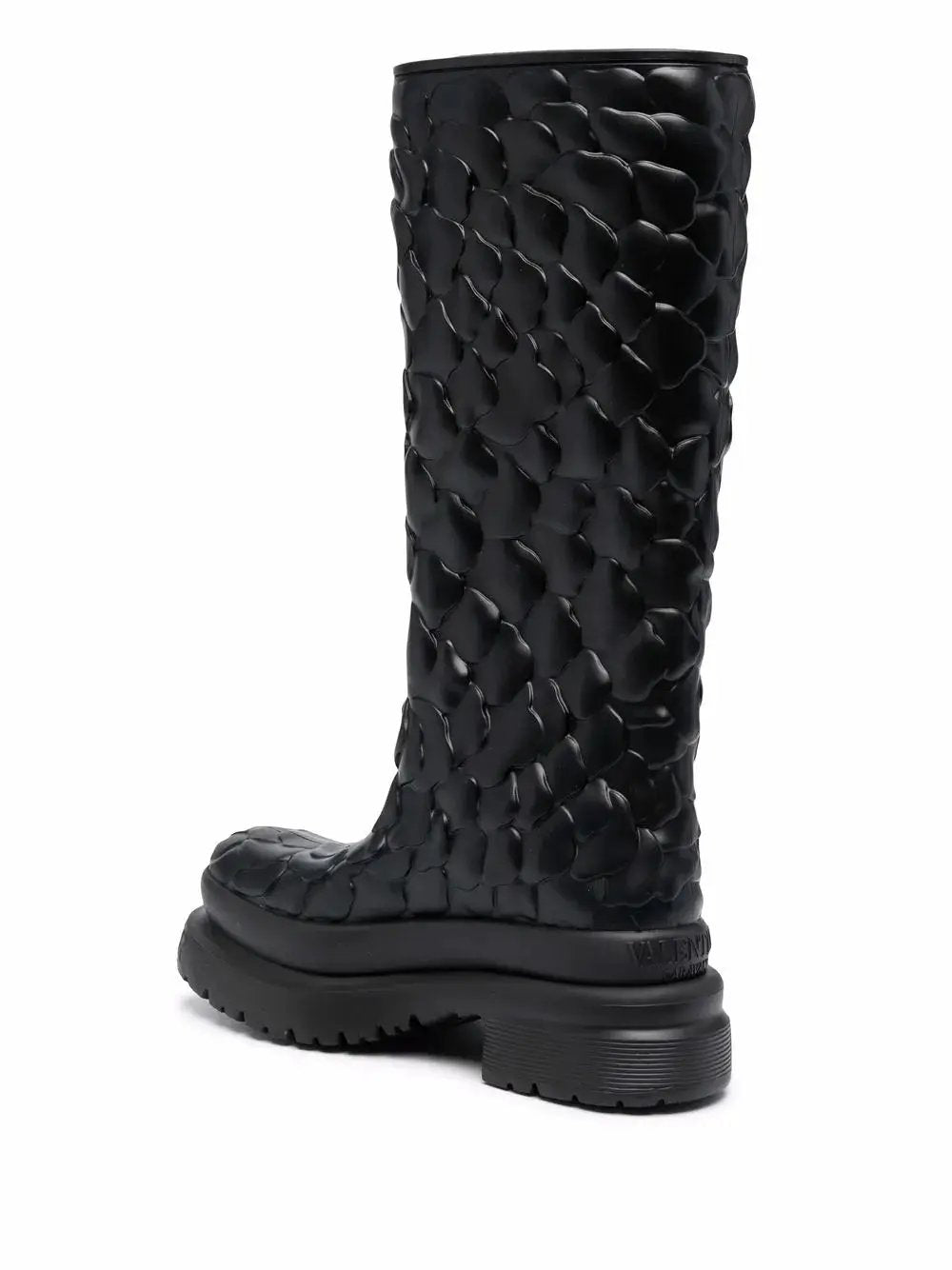 Valentino Sample Sale | Valentino Garavani Atelier Floral-Embossed Mid-Calf Rain Boots - Boots | Designer outlet