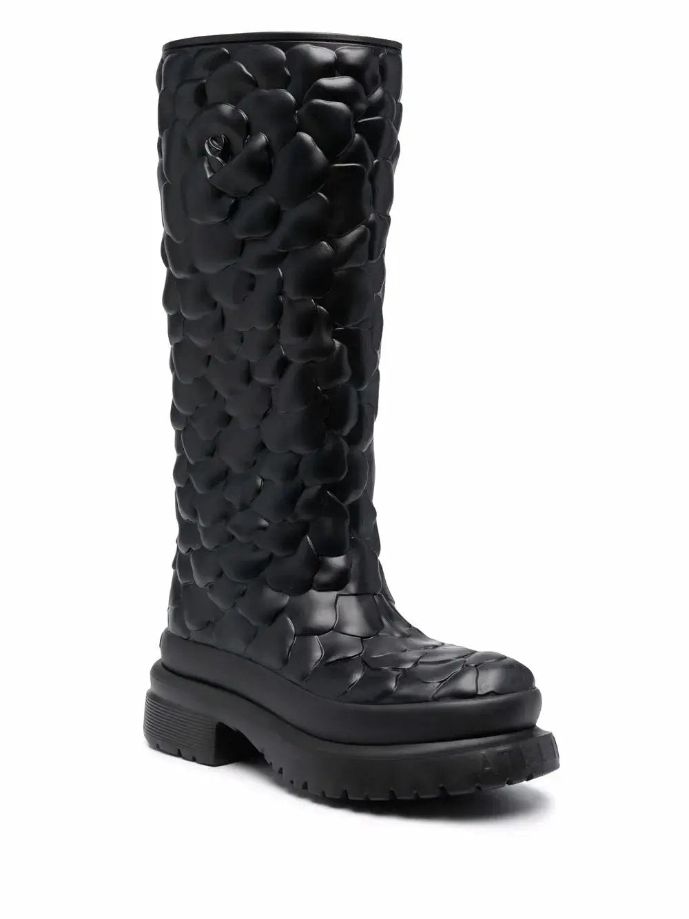 Valentino Sample Sale | Valentino Garavani Atelier Floral-Embossed Mid-Calf Rain Boots - Boots | Designer outlet