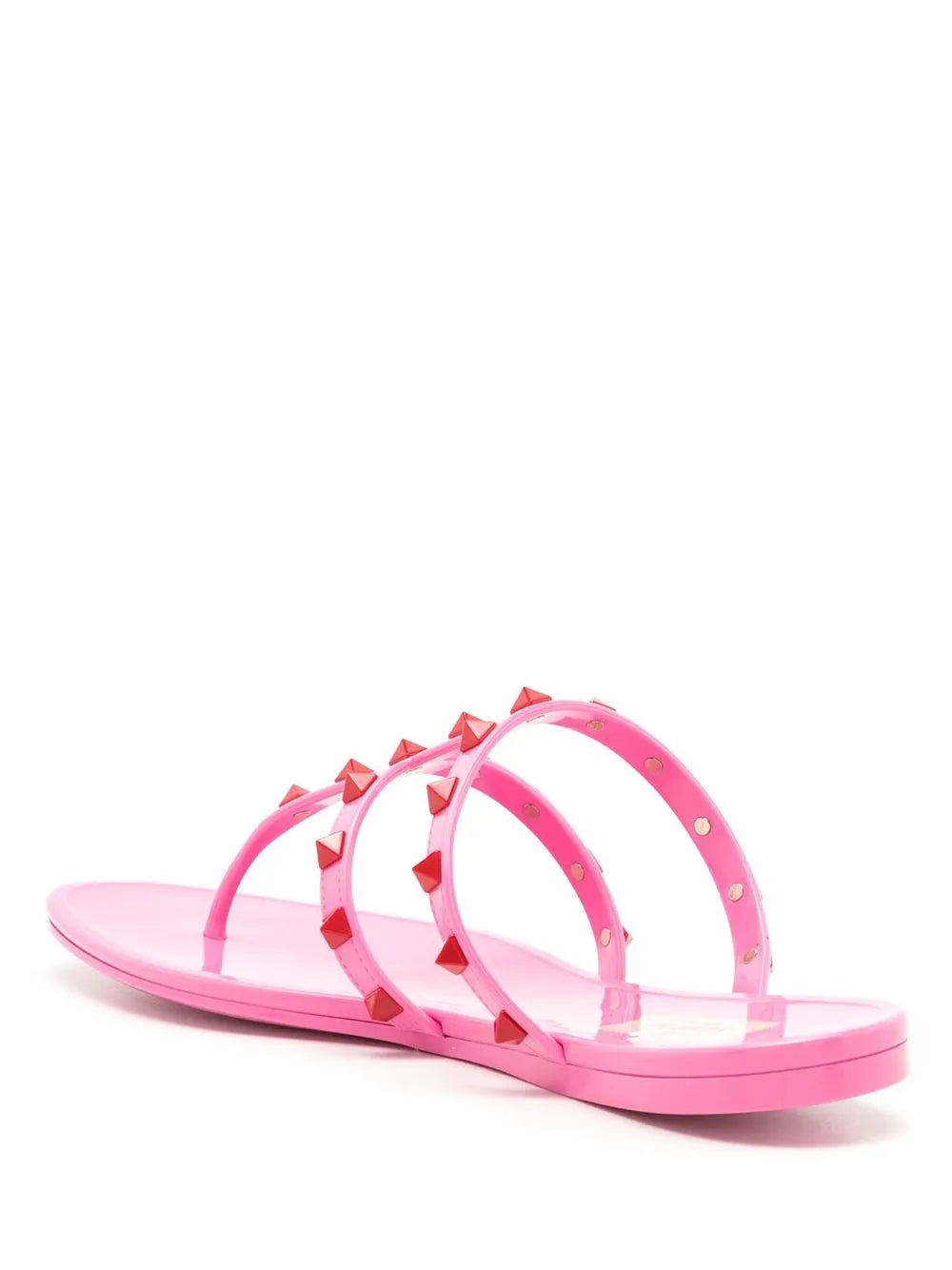 Valentino Garavani Rockstud Flat Sandals in PINK