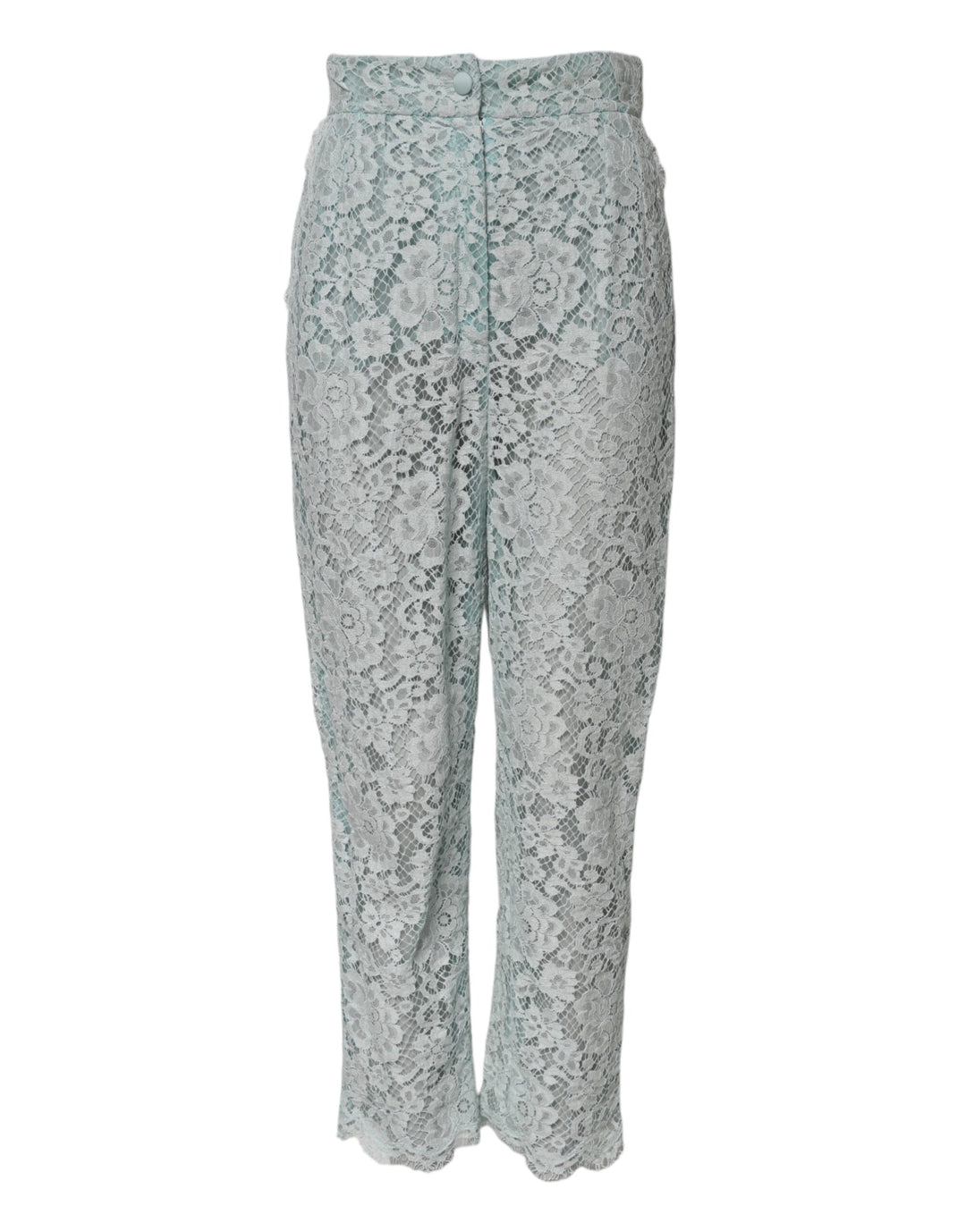 Dolce &amp; Gabbana Sample Sale Dolce &amp; Gabbana Mint Green Cotton Floral Lace Trousers Pants - | Designer outlet