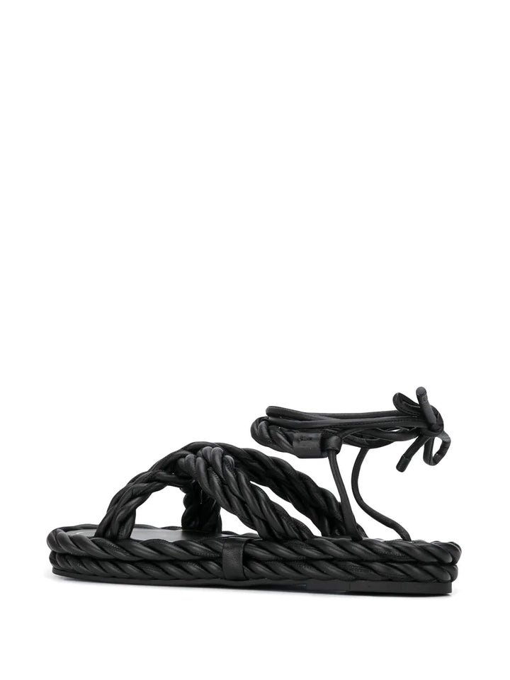 Valentino The Rope Ankle-Tie Sandals