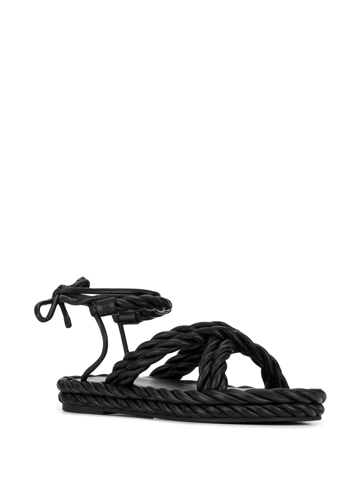 Valentino The Rope Ankle-Tie Sandals