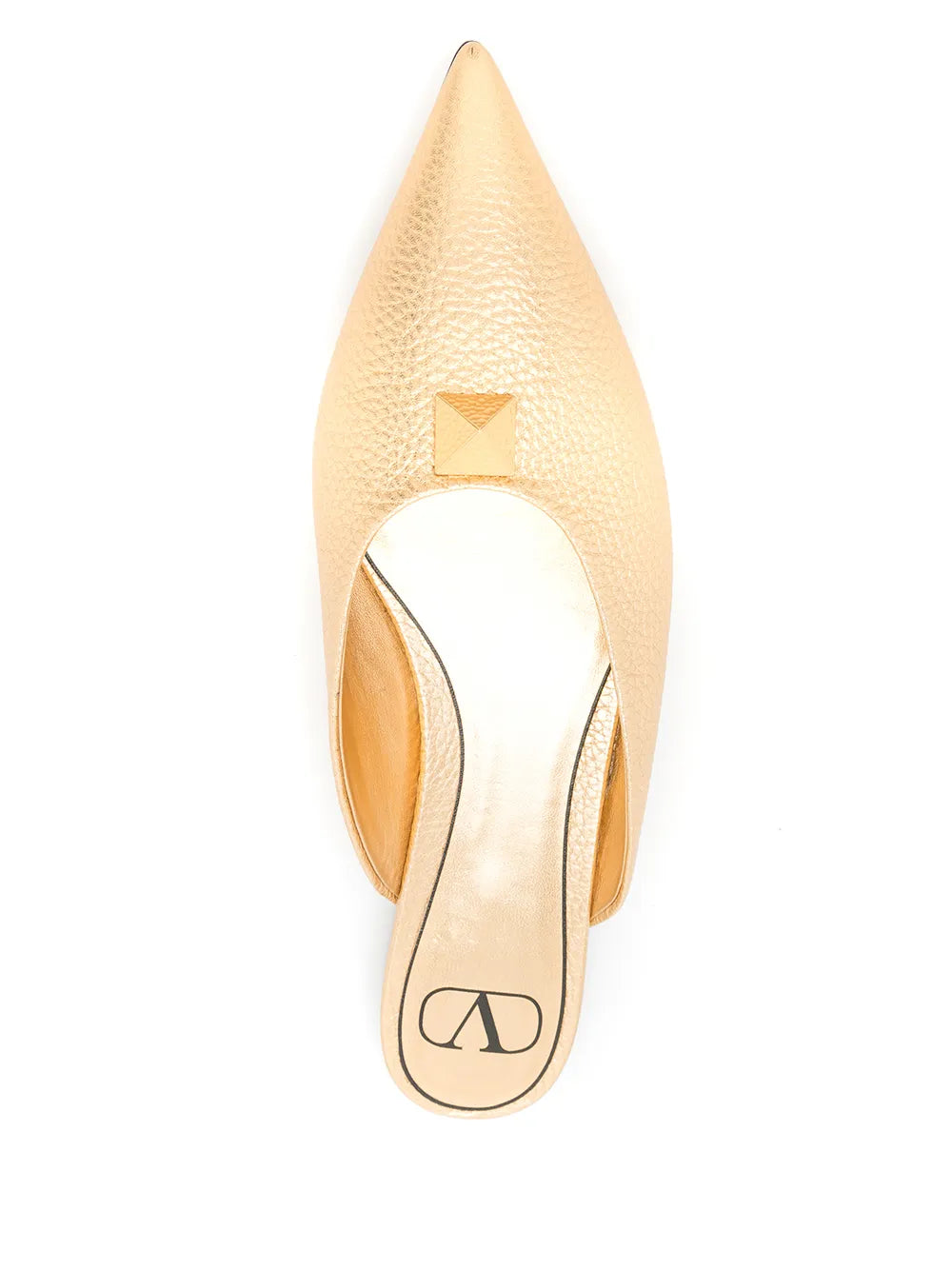 Valentino Garavani Roman Stud Metallic Mules