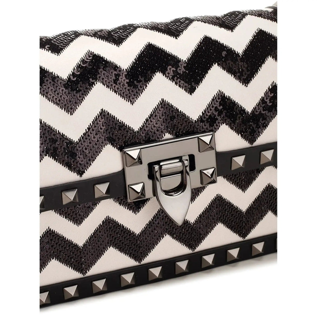 Valentino Garavani Small Rockstud23 Embroidered Shoulder Bag