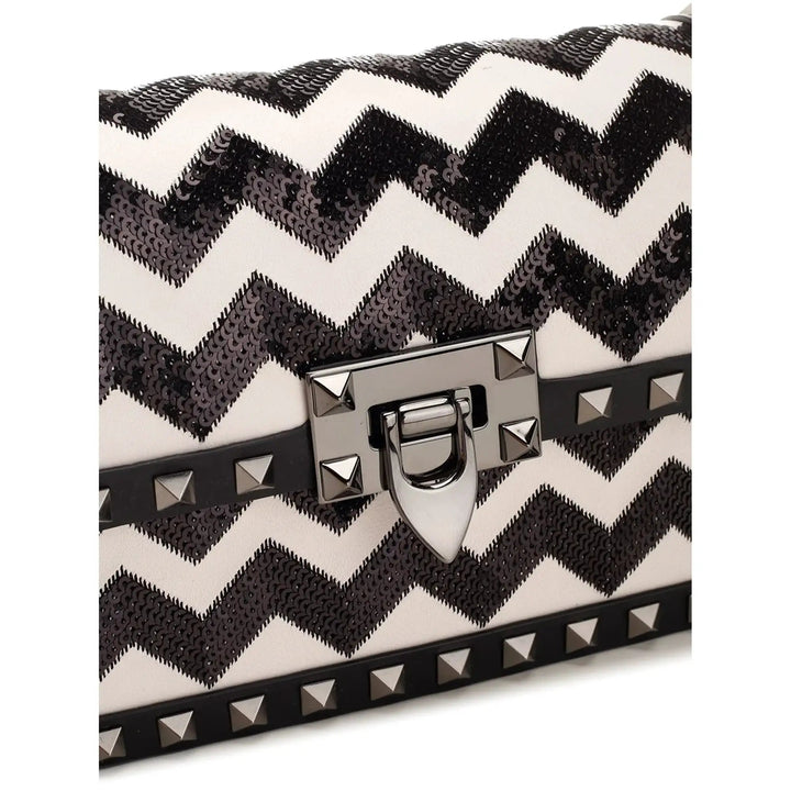 Valentino Garavani Small Rockstud23 Embroidered Shoulder Bag