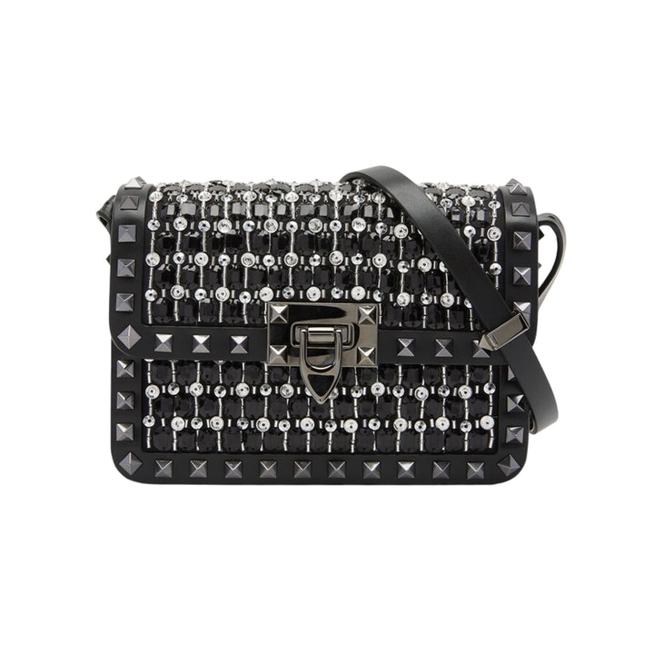 Valentino Garavani Small Rockstud Rhinestone Shoulder Bag