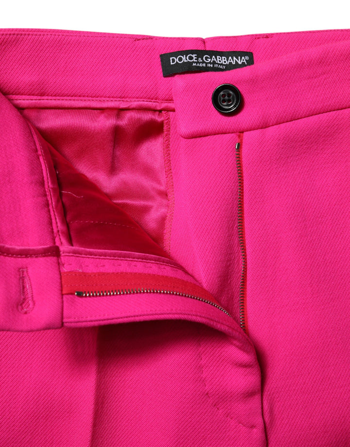 Dolce &amp; Gabbana Sample Sale Dolce &amp; Gabbana Fuchsia Pink HighWaist Tapered Trouser Pants - | Designer outlet