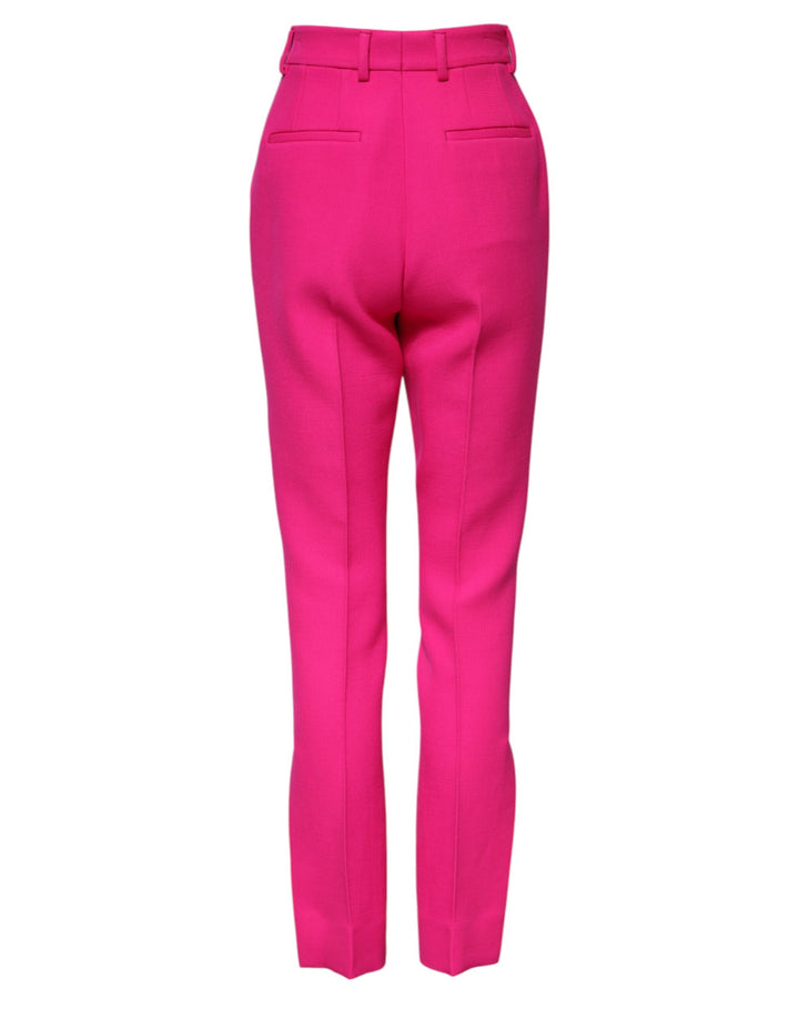 Dolce &amp; Gabbana Sample Sale Dolce &amp; Gabbana Fuchsia Pink HighWaist Tapered Trouser Pants - | Designer outlet