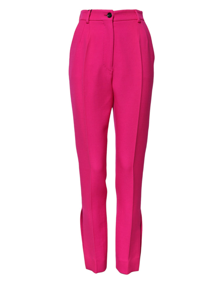 Dolce &amp; Gabbana Sample Sale Dolce &amp; Gabbana Fuchsia Pink HighWaist Tapered Trouser Pants - | Designer outlet