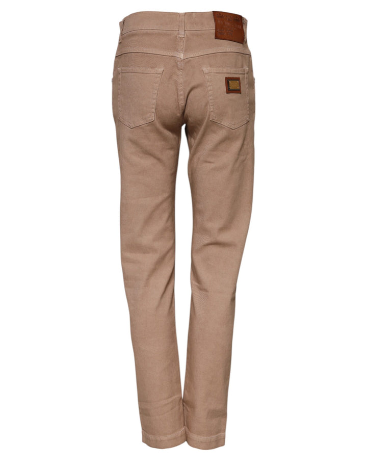 Dolce &amp; Gabbana Sample Sale Dolce &amp; Gabbana Brown Cotton Boyfriend Denim Trousers Jeans - | Designer outlet