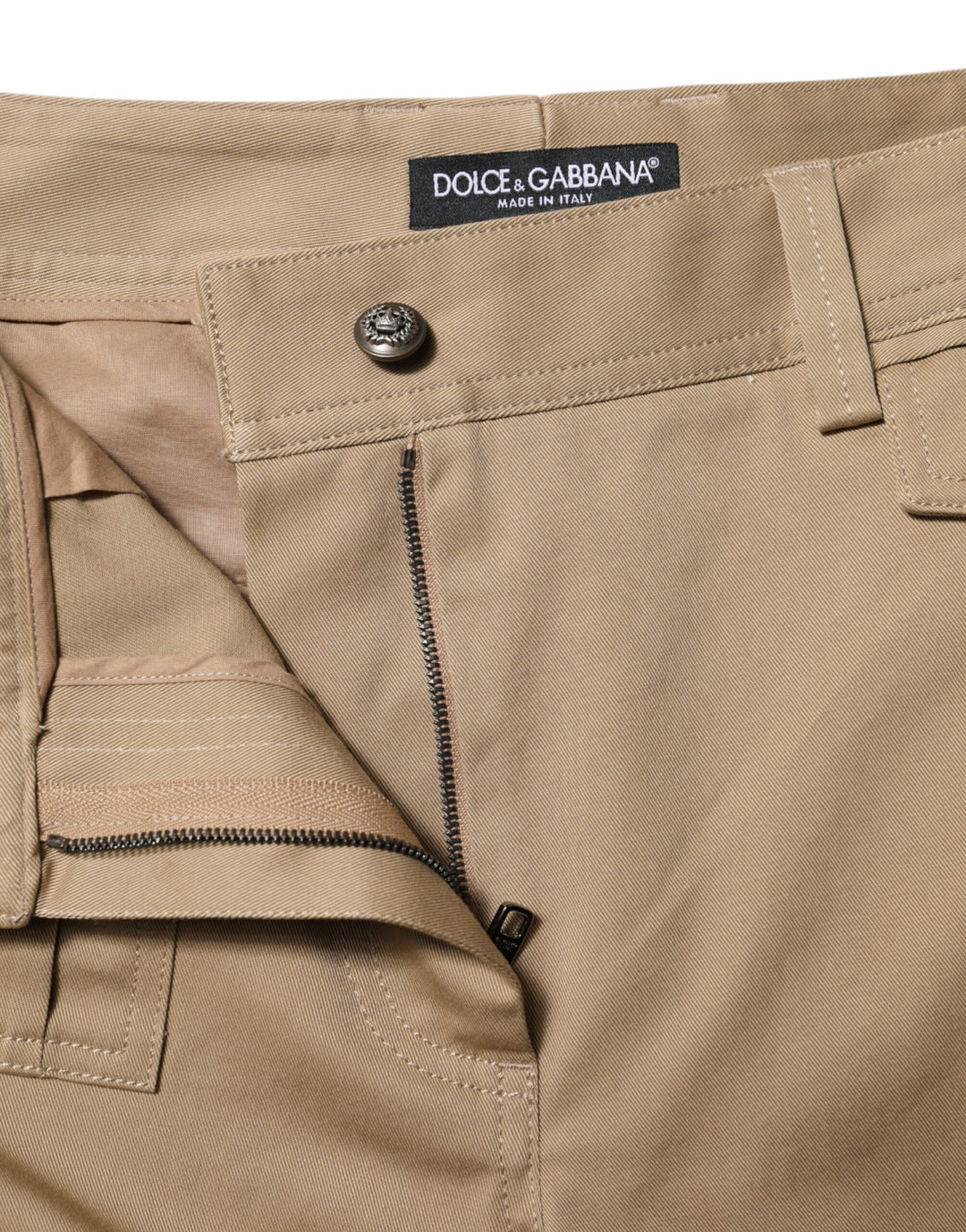 Dolce &amp; Gabbana Sample Sale Dolce &amp; Gabbana Beige Mid Waist Cargo Tapered Pants - | Designer outlet