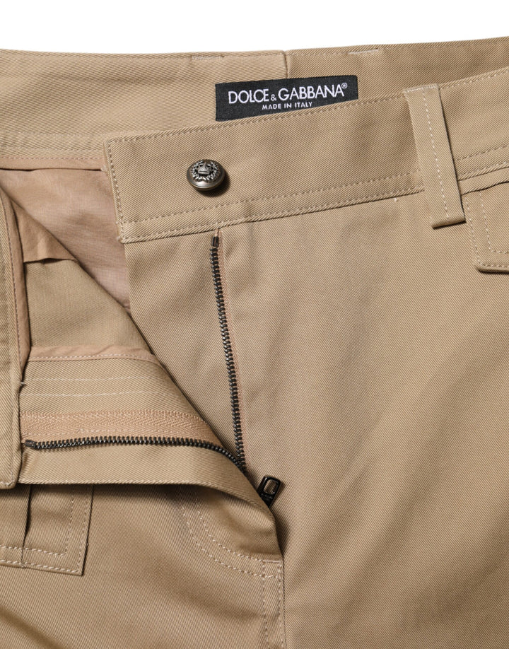 Dolce &amp; Gabbana Sample Sale Dolce &amp; Gabbana Beige Mid Waist Cargo Tapered Pants - | Designer outlet