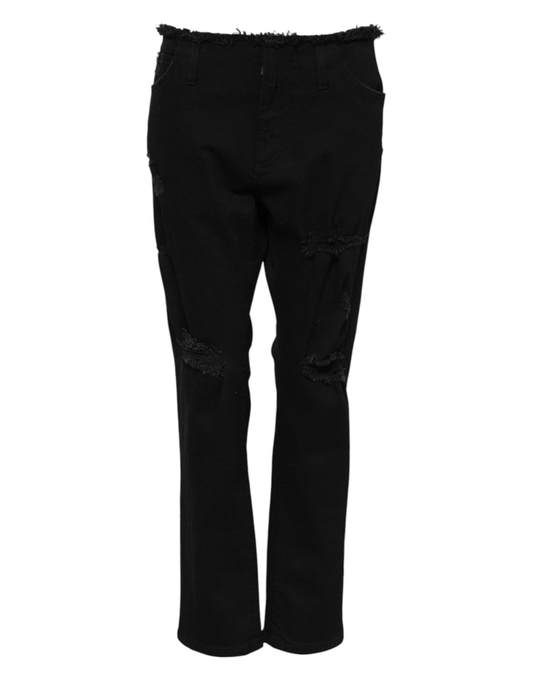 Dolce &amp; Gabbana Sample Sale Dolce &amp; Gabbana Black Cotton Mid Waist Flared Denim Jeans - | Designer outlet