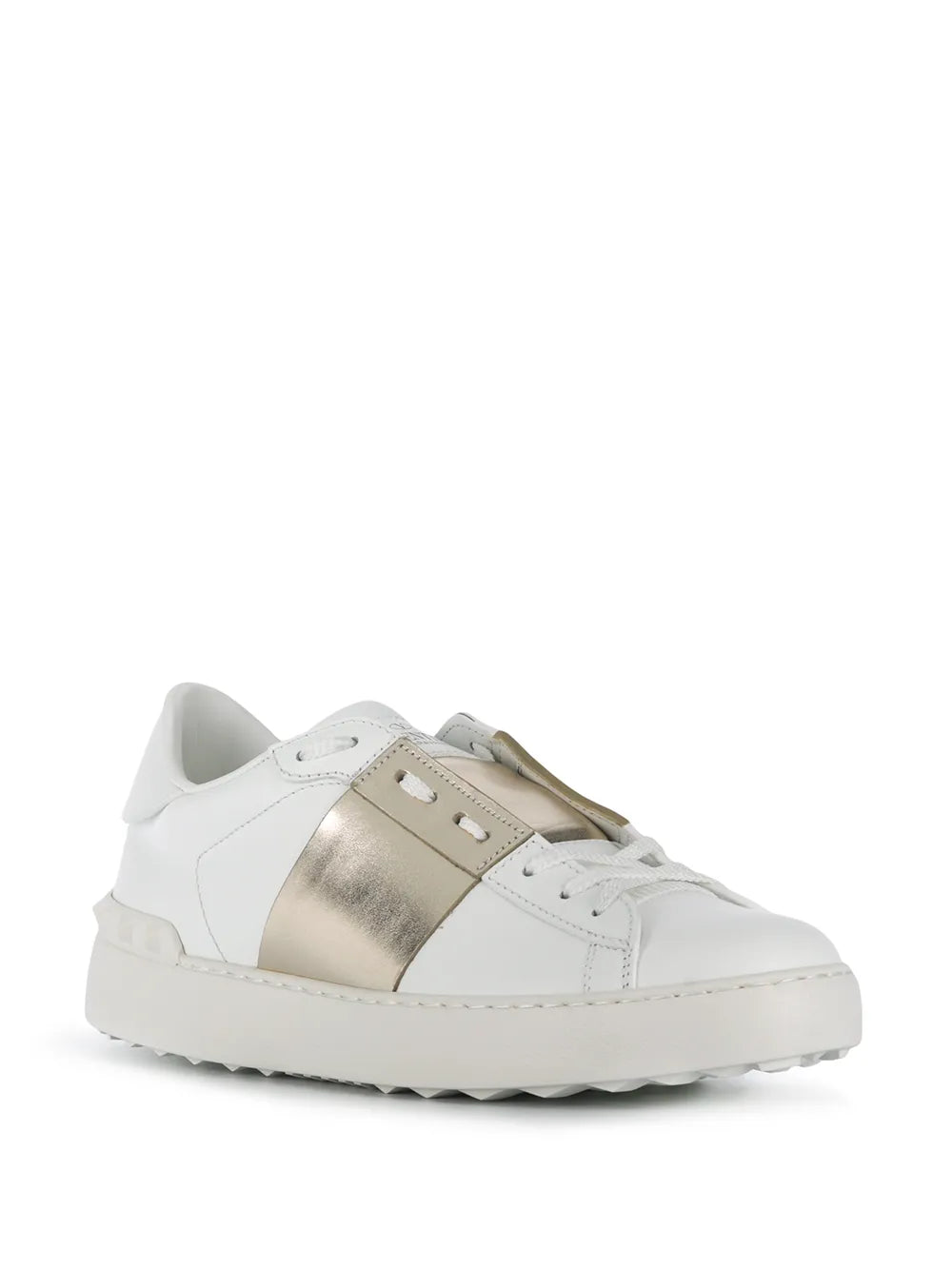 Valentino Open Low-Top Leather Sneakers