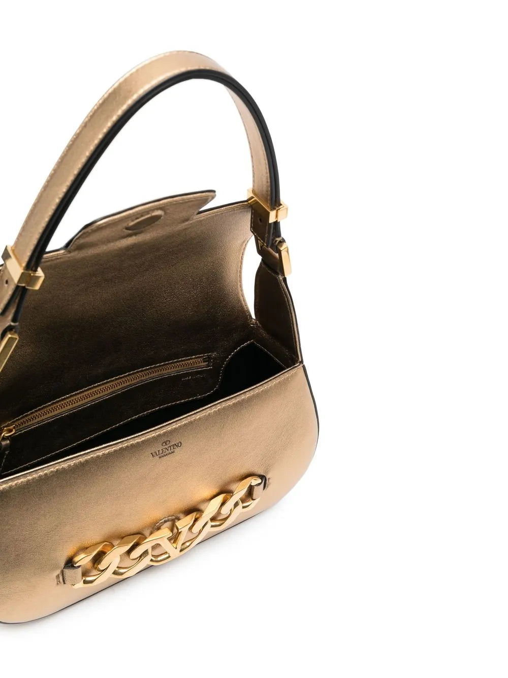 Valentino Metallic-Effect Leather Shoulder Bag