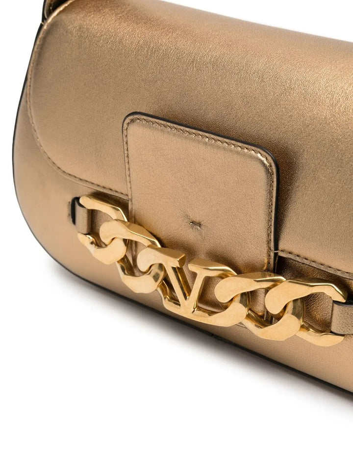 Valentino Metallic-Effect Leather Shoulder Bag