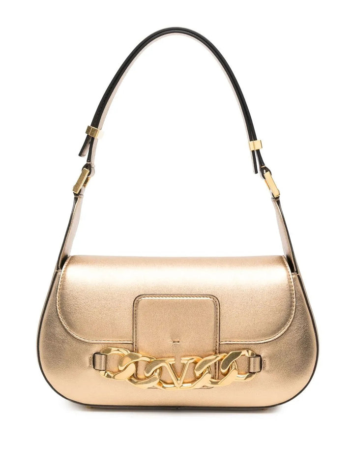 Valentino Metallic-Effect Leather Shoulder Bag