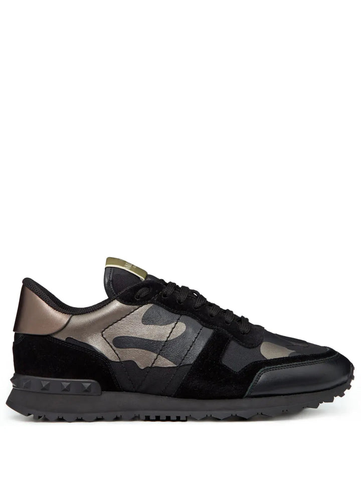 Valentino Rockrunner Camouflage-Print Sneakers