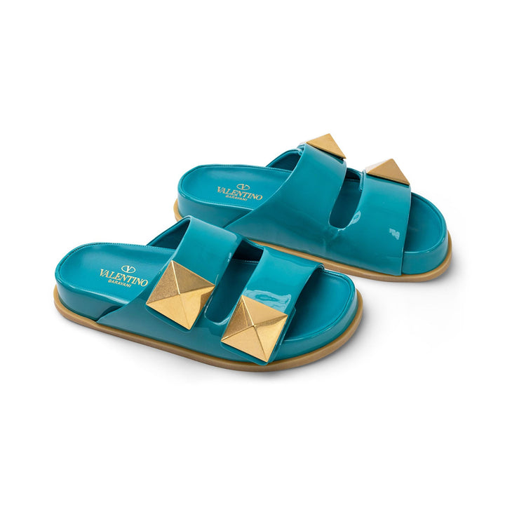 Valentino Slides in light blue