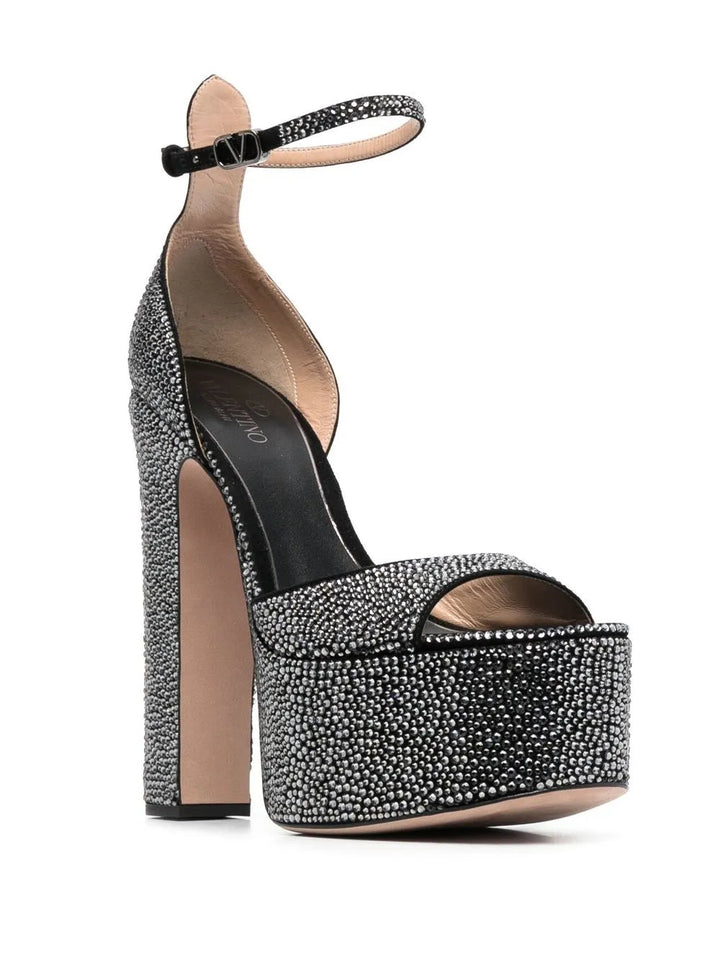 Valentino 170Mm Crystal-Embellished Platform Sandals