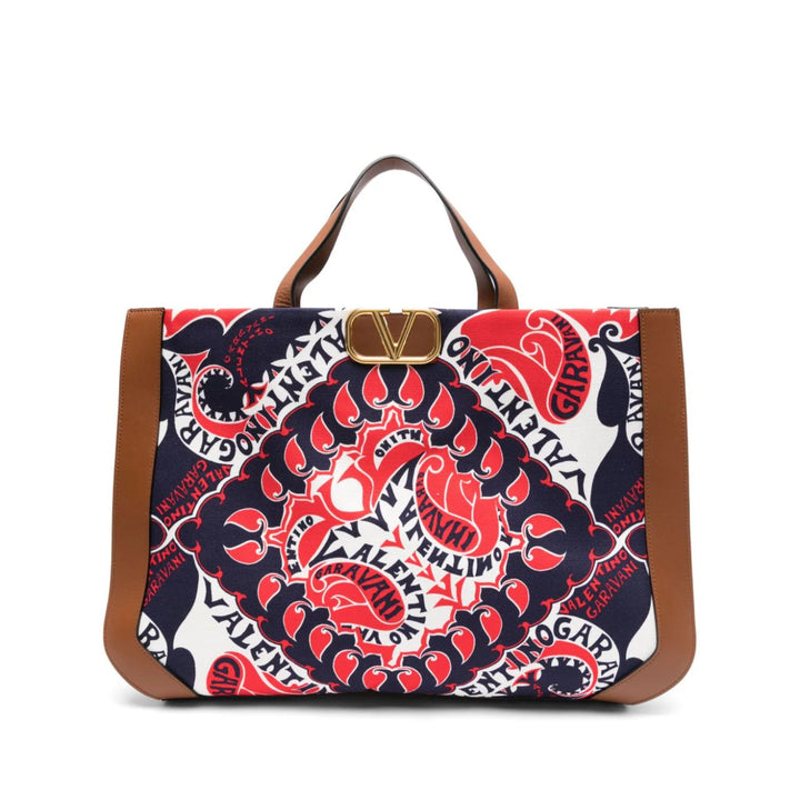 Valentino Garavani Bandana Printed Canvas Tote Bag