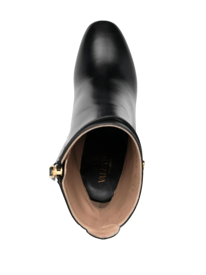 Valentino Tan-Go Leather Platform Boots