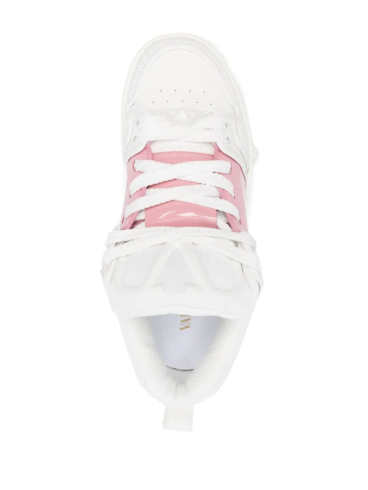 Valentino Garavani Embossed-Logo Leather Sneakers
