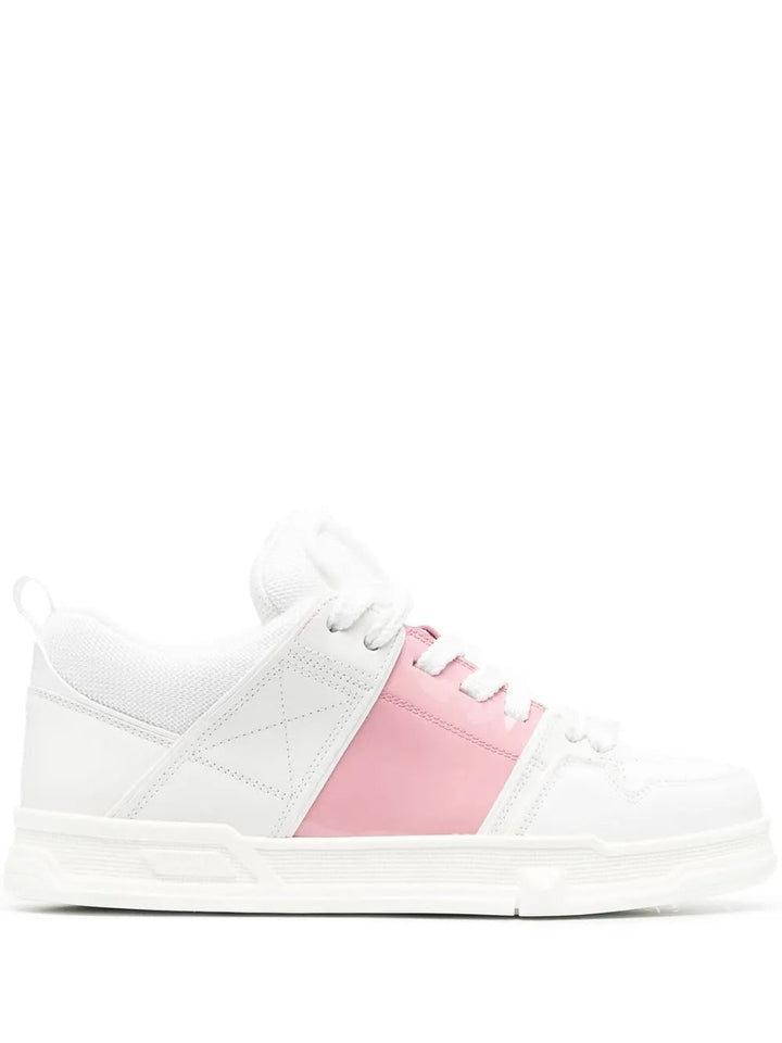 Valentino Garavani Embossed-Logo Leather Sneakers