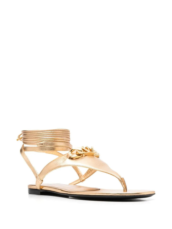 Valentino Garavani Vlogo Leather Sandals