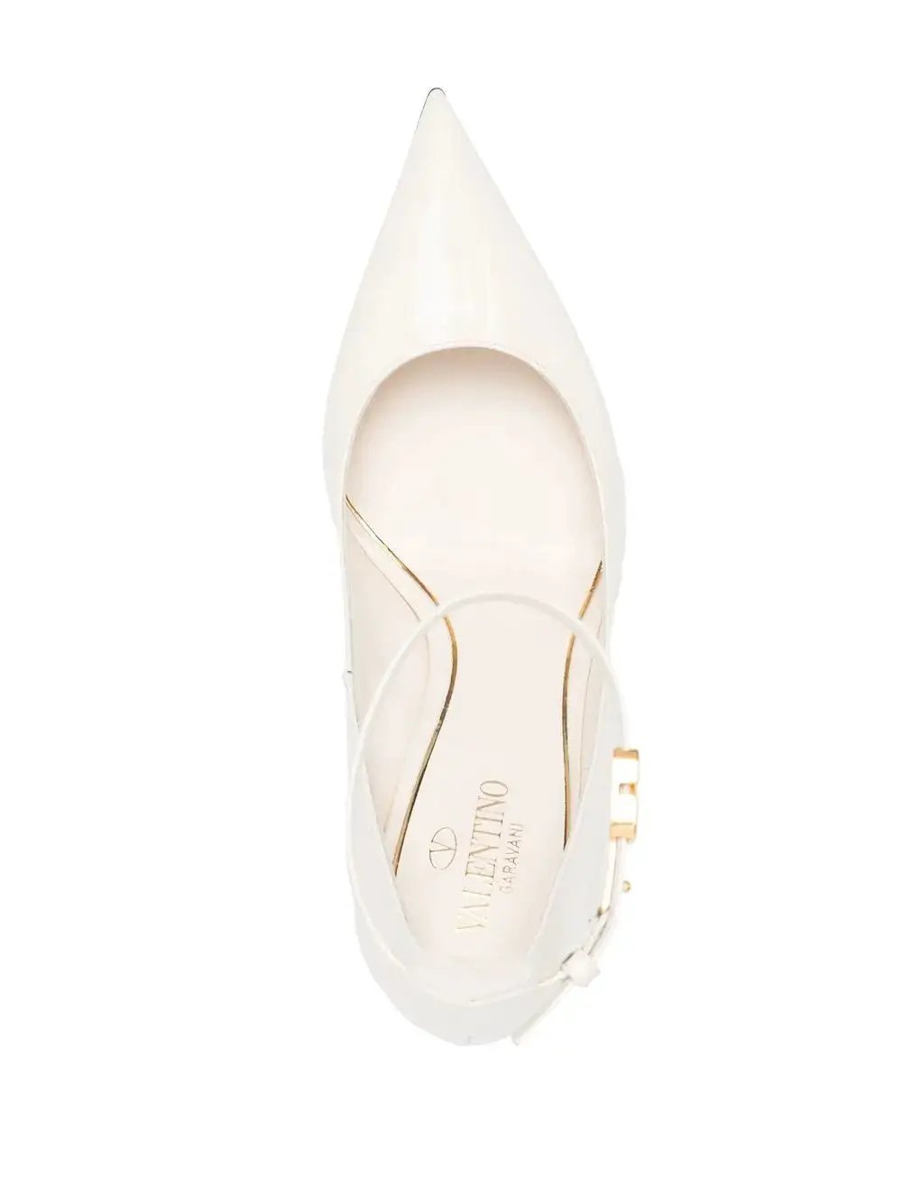 Valentino Garavani 100Mm Tan-Go Leather Pumps