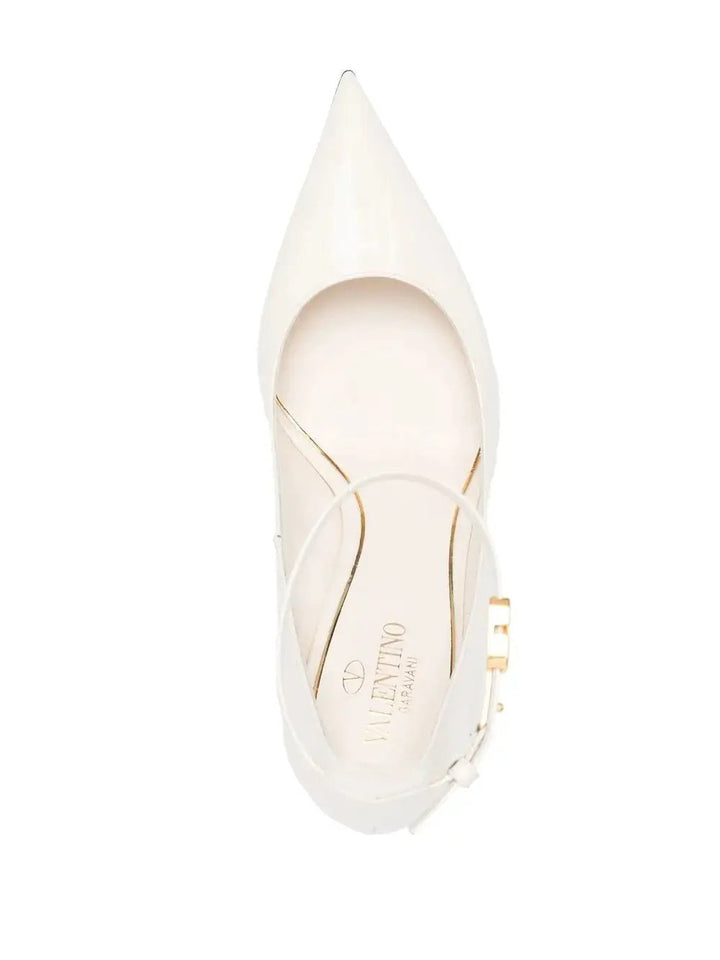Valentino Garavani 100Mm Tan-Go Leather Pumps
