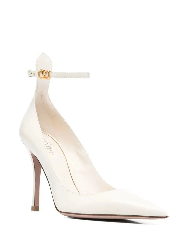 Valentino Garavani 100Mm Tan-Go Leather Pumps