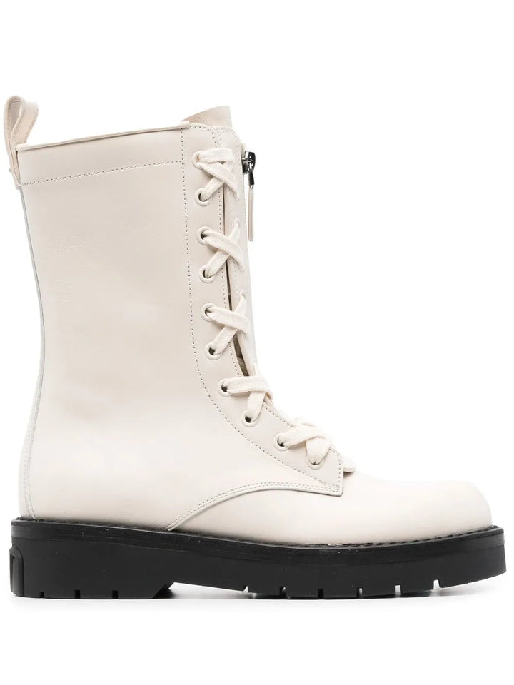 Valentino Xcombat Leather Boots
