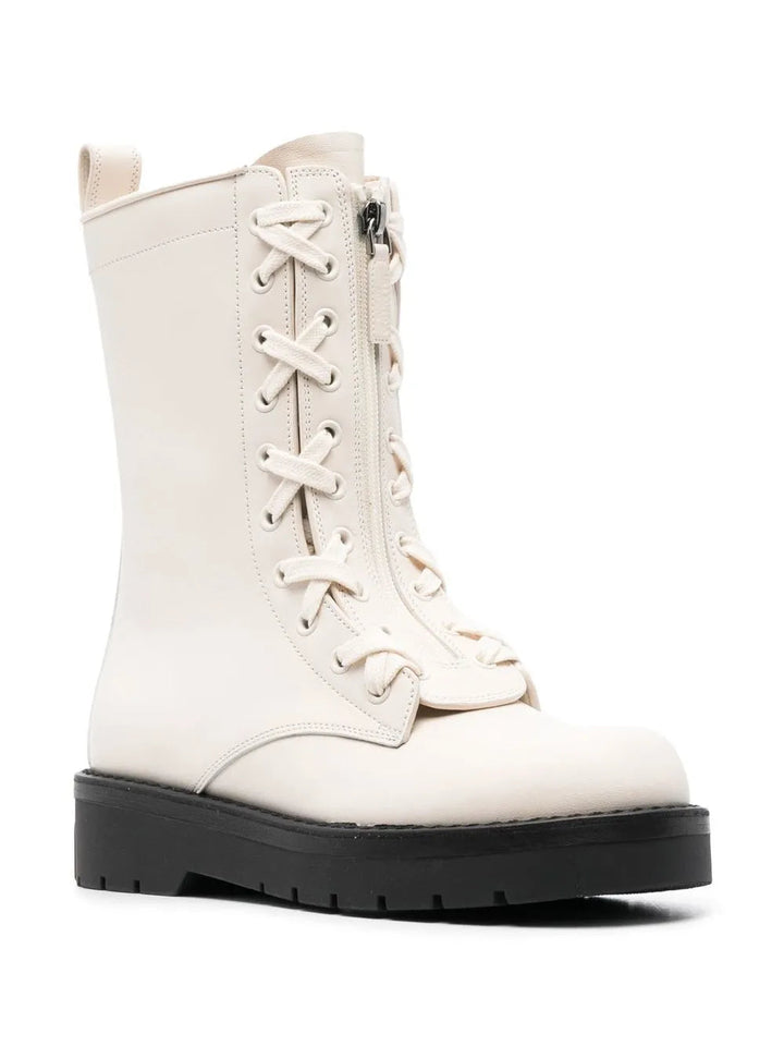 Valentino Xcombat Leather Boots