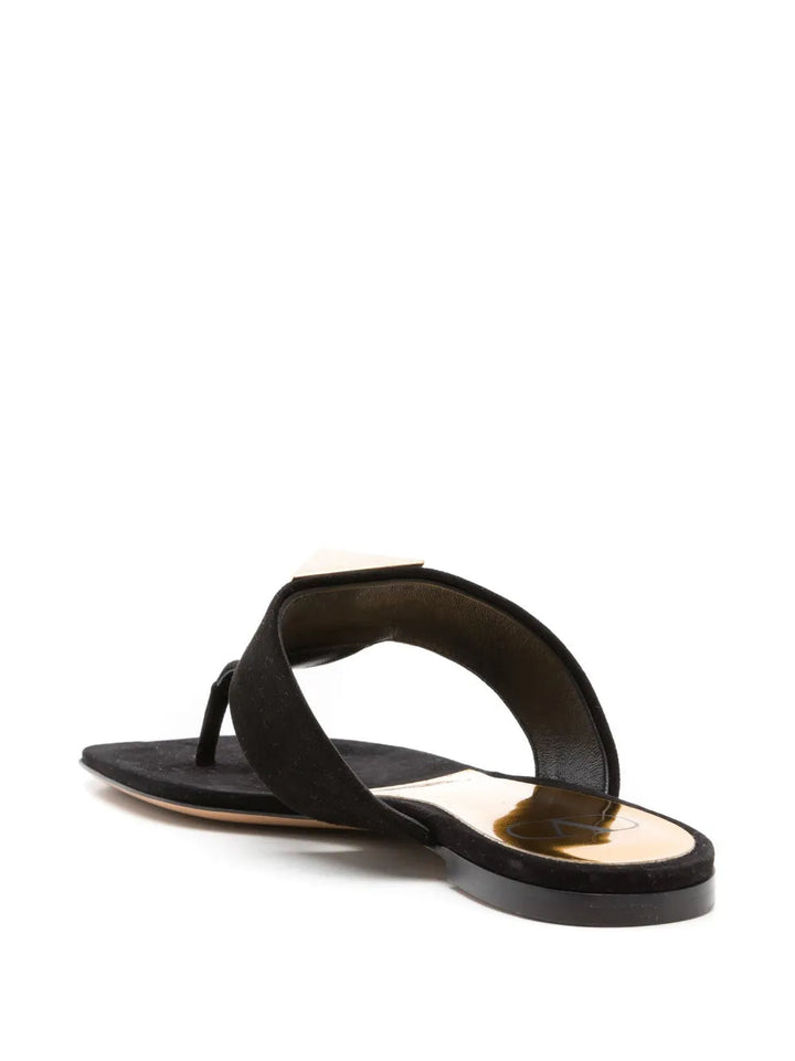 Valentino Garavani Leather Flip-Flop Sandals