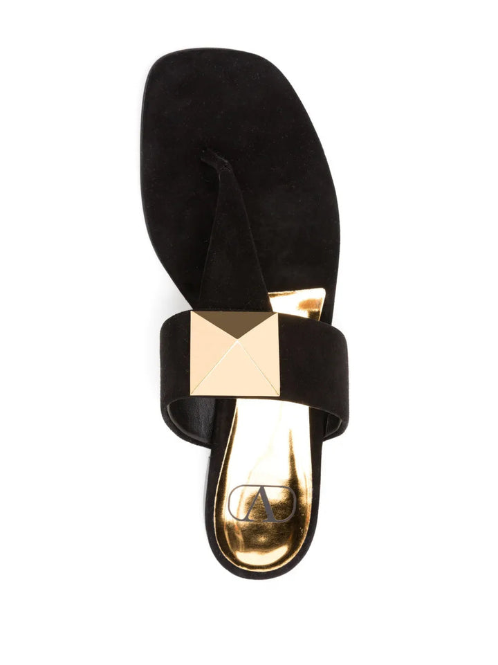 Valentino Garavani Leather Flip-Flop Sandals