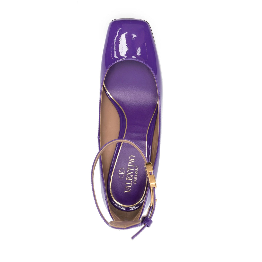 Valentino Garavani Tan-Go Patent Leather Pumps in Purple