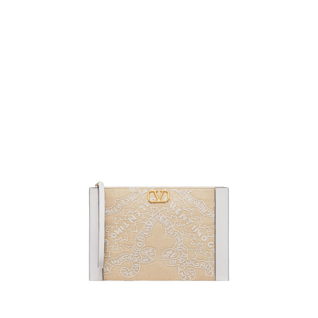 Valentino Garavani V'Logo Wrist Strap Pouch