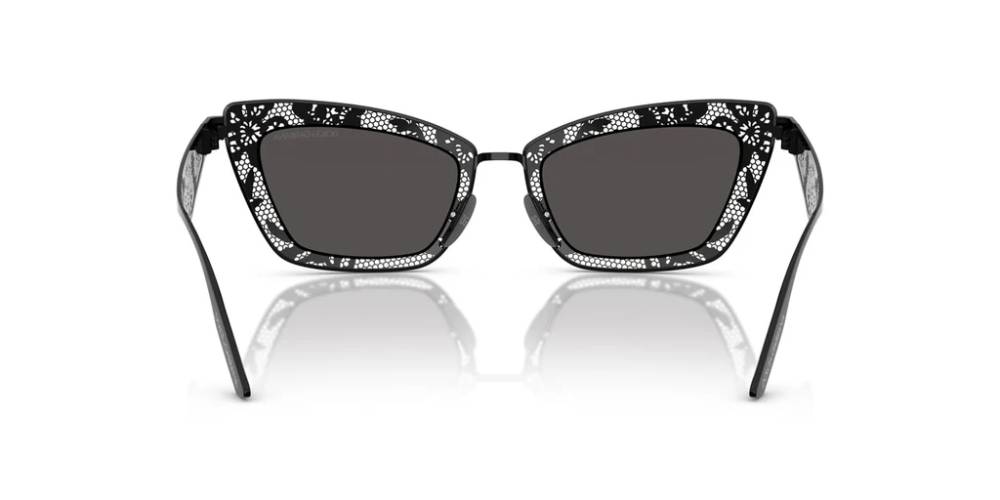 Dolce & Gabbana DG 2311 01/87 Cat-Eye Metal Black Sunglasses with Grey Lens