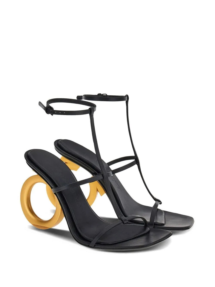 Ferragamo Elina 105Mm Nappa Leather Sandals