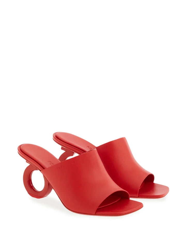 Ferragamo 70Mm Open-Toe Sculpted-Heel Mules
