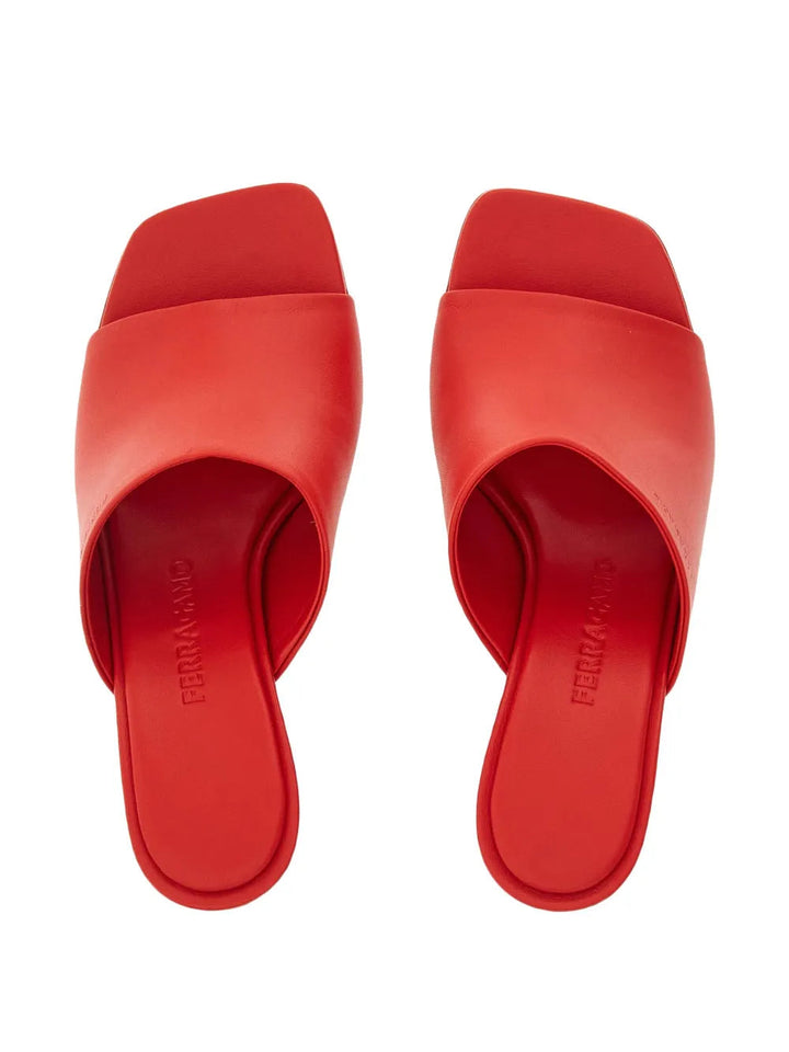 Ferragamo 70Mm Open-Toe Sculpted-Heel Mules