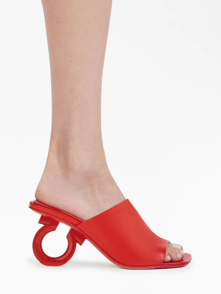 Ferragamo 70Mm Open-Toe Sculpted-Heel Mules
