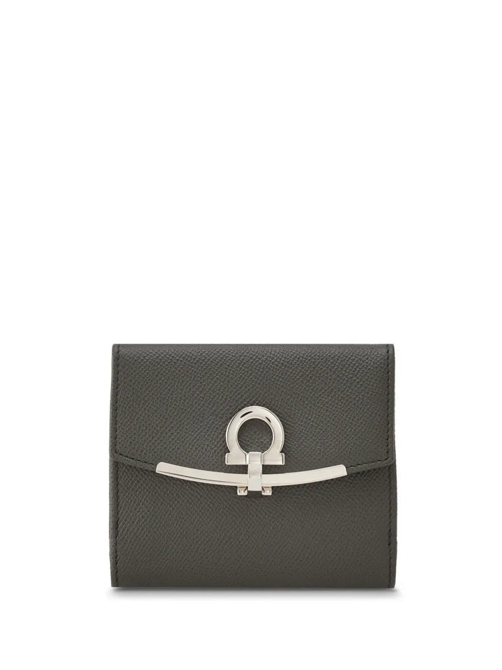 Ferragamo Gancini-Plaque Leather Wallet