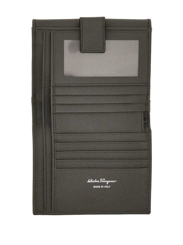 Ferragamo Gancini-Plaque Leather Wallet