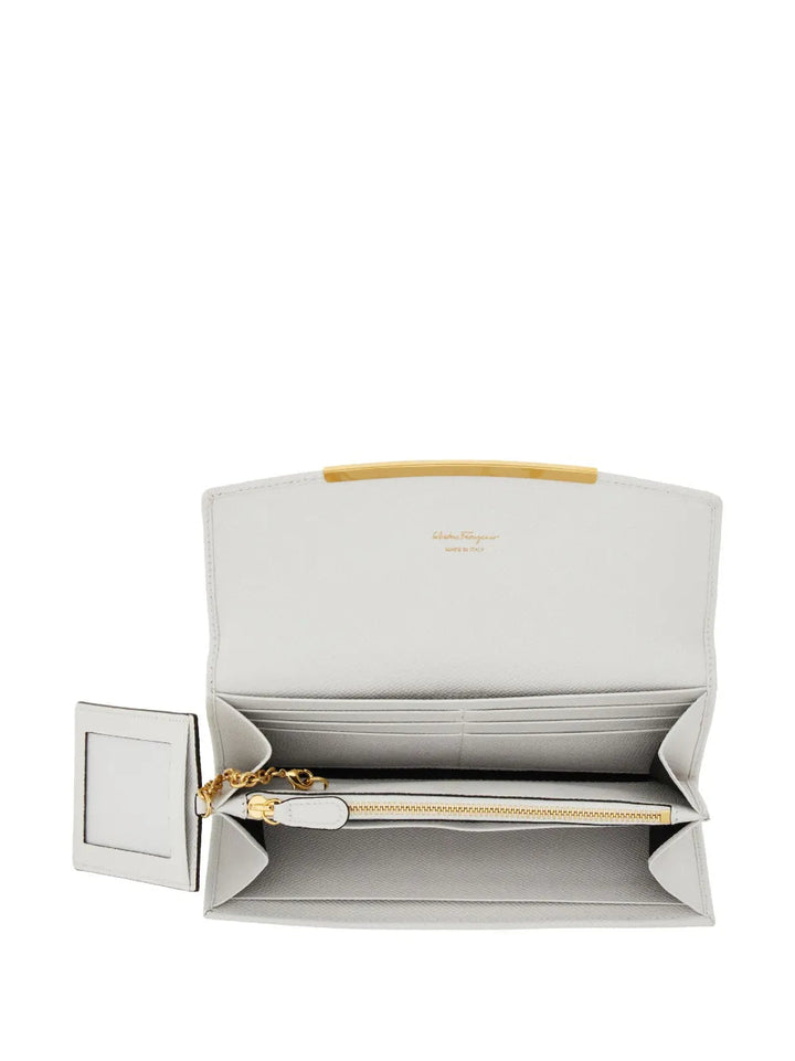 Ferragamo Gancini Continental Leather Wallet