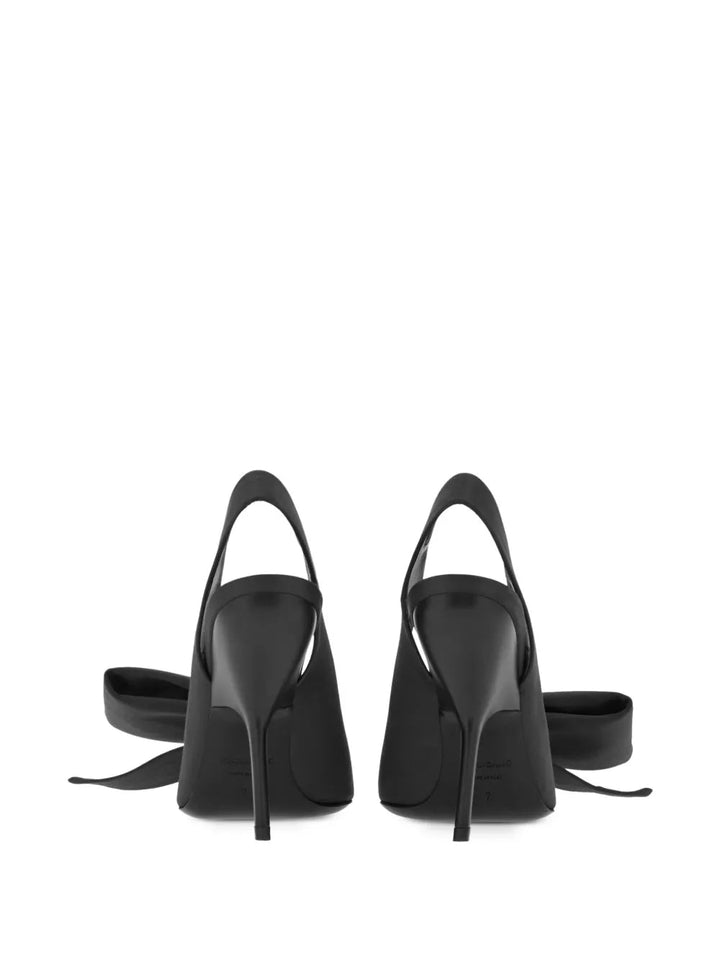 Ferragamo 105Mm Bow Slingback Pumps
